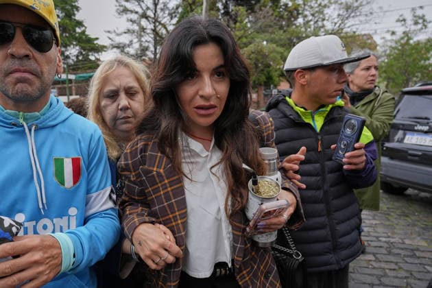 Closing arguments begin in the Maradona s death in Argentina SAN ISIDRO, ARGENTINA - OCTOBER 8: Maradona’s daughter Gianinna Maradona arrives at the courthouse as prosecutors and plaintiff attorneys present their closing arguments before Oral Criminal Court No. 7 in San Isidro, Argentina on October 8, 2026. The trial has entered its final stage, with the accusing parties seeking severe penalties against seven medical professionals charged with homicide with eventual intent over allegations of negligent and indifferent medical care that contributed to Maradona’s death. Luciano Gonzalez Anadolu San Isidro Argentina. Editorial use only. Please get in touch for any other usage.  Copyright: x2026xAnadoluxLucianoxGonzalezx