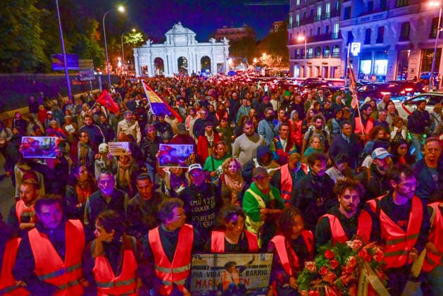 October 8, 2026, Madrid, Madrid, SPAIN: March in memory of Maricarmen, who died after being evicted from her home and became a symbol of the struggle for housing rights and against real-estate speculation. Madrid SPAIN  - ZUMAz108 20261008_znp_z108_008 Copyright: xRichardxZubelzux