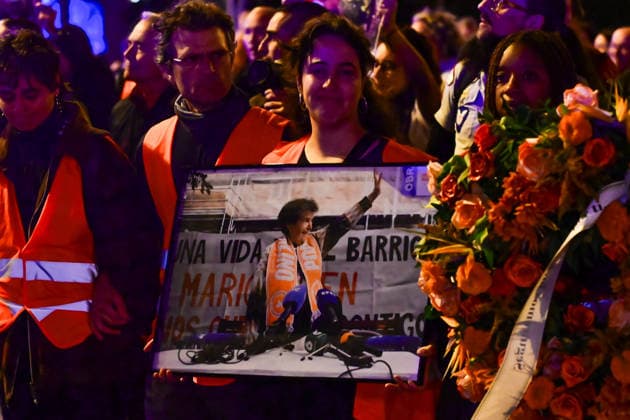 October 8, 2026, Madrid, Madrid, SPAIN: March in memory of Maricarmen, who died after being evicted from her home and became a symbol of the struggle for housing rights and against real-estate speculation. Madrid SPAIN  - ZUMAz108 20261008_znp_z108_014 Copyright: xRichardxZubelzux
