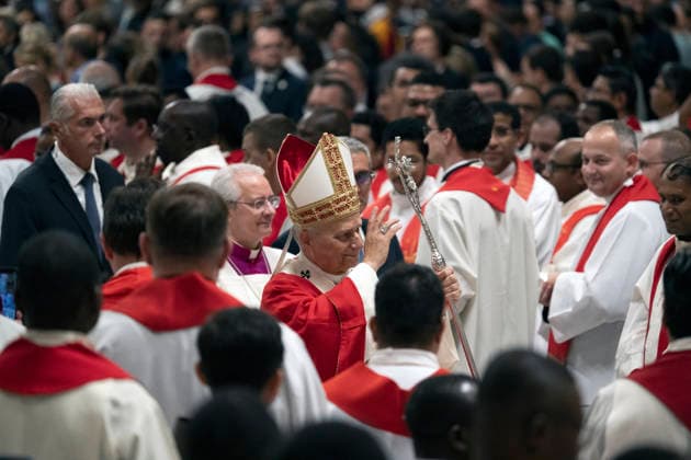 ITALY - POPE - VATICAN-2026 10 8 Italy, Rome, Vatican, 2026 10 8 Pope Leo XIV officiates the holy mass for the inauguration of the academic year of the pontifical universities at the St. Peter s Basilica in the Vatican. EDITORIAL USE ONLY - NO BOOKS Copyright: xVATICANxMEDIA xCatholicxPressxPhotox