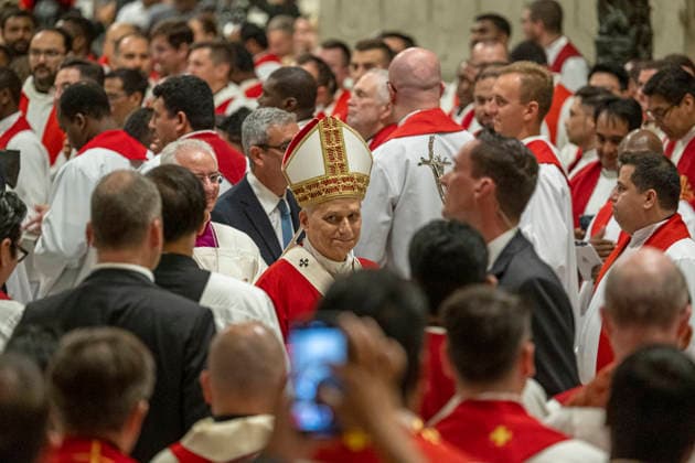 IPA89441169 - Italy, Rome, Vatican, October 8, 2026: Pope Leo XIV presides over Holy Mass for the inauguration of the academic year at the pontifical universities in St. Peter s Basilica in the Vatican. Photo by VATICAN MEDIA Catholic Press Photo  Copyright: xVATICANxMEDIA xCatholicxPressxPhotox xx IPA89441169