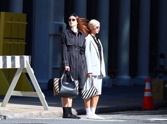 Amelia Halmin and Iris Law during DKNY Photoshoot in New York Top models Amelia Halmin and Iris Law are doing a photoshoot for DKNY in New York, NY on October 8, 2026. Photo by Dylan Travis ABACAPRESS.COM New York NY  Copyright: xDylanxTravis ABACAx