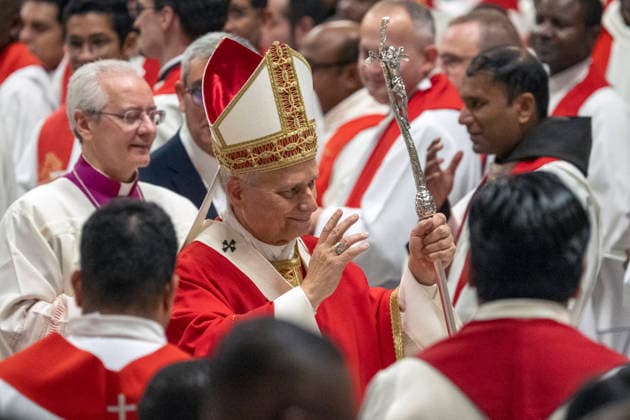 IPA89441156 - Italy, Rome, Vatican, October 8, 2026: Pope Leo XIV presides over Holy Mass for the inauguration of the academic year at the pontifical universities in St. Peter s Basilica in the Vatican. Photo by VATICAN MEDIA Catholic Press Photo  Copyright: xVATICANxMEDIA xCatholicxPressxPhotox xx IPA89441156