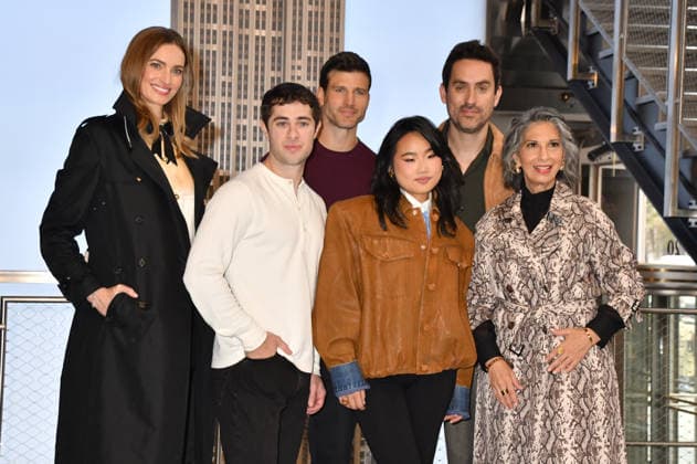 NEW YORK, NY- OCTOBER 8: Allegra Edwards, Jaren Lewison, Parker Young, Helen J. Shen, Ed Weeks and Rose Abdoo at the Empire State Building to Celebrate the Premiere of CBS New Series, Eternally Yours on October 8, 2026 in New York City. Copyright: xmpi099 MediaPunchx