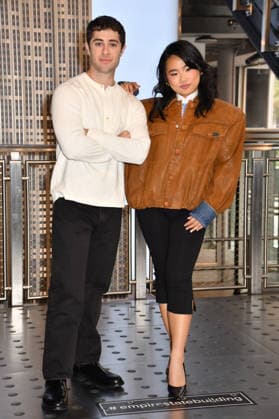 NEW YORK, NY- OCTOBER 8: Jaren Lewison and Helen J. Shen at the Empire State Building to Celebrate the Premiere of CBS New Series, Eternally Yours on October 8, 2026 in New York City. Copyright: xmpi099 MediaPunchx