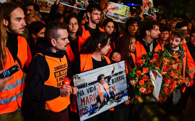 October 8, 2026, Madrid, Madrid, SPAIN: March in memory of Maricarmen, who died after being evicted from her home and became a symbol of the struggle for housing rights and against real-estate speculation. Madrid SPAIN - ZUMAz108 20261008_znp_z108_017 Copyright: xRichardxZubelzux