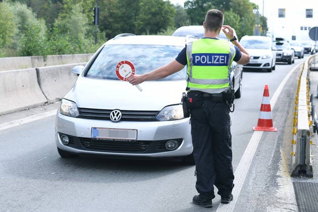 Bayern, Eindrücke der Grenzkontrollen zwischen Österreich und Deutschland in Walserberg
