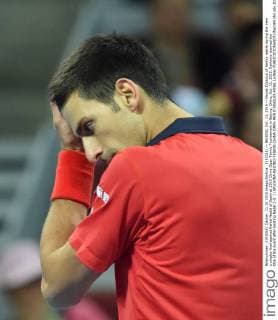 (151011) -- BEIJING, Oct. 11, 2015 -- Novak Djokovic of Serbia reacts during the men s singles final against Rafael Nadal of Spain at 2015 China Open Tennis Tournament in Beijing, China, Oct. 11, 2015. Djokovic claimed the title of the event after beating Nadal 2-0. ) (SP)CHINA-BEIJING-TENNIS-CHINA OPEN-MEN S SINGLES-FINAL LixWen