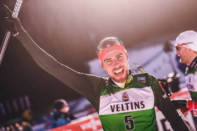 Sport Themen der Woche KW02 Sport Bilder des Tages Nordische Kombination, Johannes Rydzek siegt in Val di Fiemme ITA, FIS Weltcup Nordische Kombination, Val di Fiemme 11.01.2019, Stadio del Salto, Lago di Tesero, ITA, FIS Weltcup Nordische Kombination, Langlauf, im Bild Sieger Johannes Rydzek (GER) Winner Johannes Rydzek of Germany during Cross Country Competition of FIS Nordic Combined World Cup at the Stadio del Salto in Lago di Tesero, Italy on 2019 01 11. Lago di Tesero Alto Adige Italien