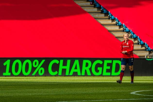 200920 Julie Blakstad of the Norwegian women?s national football team during a training session on September 20, 2020 in Oslo. Photo: Marius Simensen BILDBYRAN Cop 238 bbeng dam em-kval em-kvalifisering kvinner em-kvalik football fotball fotboll norge norway soccer training trening träning UEFA EURO, EM, Europameisterschaft,Fussball Qualifier, EM, Europameisterschaft Copyright: MARIUSxSIMENSEN BB200920BB314