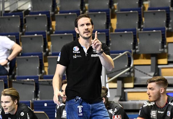 Handball, Herren, Saison 2020 2021, 1. Bundesliga (32. Spieltag), Füchse Berlin - HC Erlangen, Trainer Michael Haaß (HC Erlangen), 30.05. 2021, Copyright: xSebastianxRäppoldx xMatthiasxKox