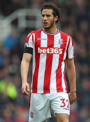 Mandatory Credit: Photo by Michael Zemanek BPI Shutterstock (9569606cz) Ramadan Sobhi of Stoke City Stoke City v Tottenham Hotspur , Premier League , bet365 Stadium, Stoke-on-Trent , UK - 7 Apr 2018 EDITORIAL USE ONLY No use with unauthorised audio, video, data, fixture lists (outside the EU), club league logos or live services. Online in-match use limited to 45 images (+15 in extra time). No use to emulate moving images. No use in betting, games or single club league player publications services. Stoke City v Tottenham Hotspur , Premier League , bet365 Stadium, Stoke-on-Trent , UK - 7 Apr 2018 EDITORIAL USE ONLY No use with unauthorised audio, video, data, fixture lists (outside the EU), club league logos or live services. Online in-match use limited to 45 images (+15 in extra time). No use to emulate moving images. No use in betting, games or Copyright: xMichaelxZemanek BPI Shutterstockx 9569606cz
