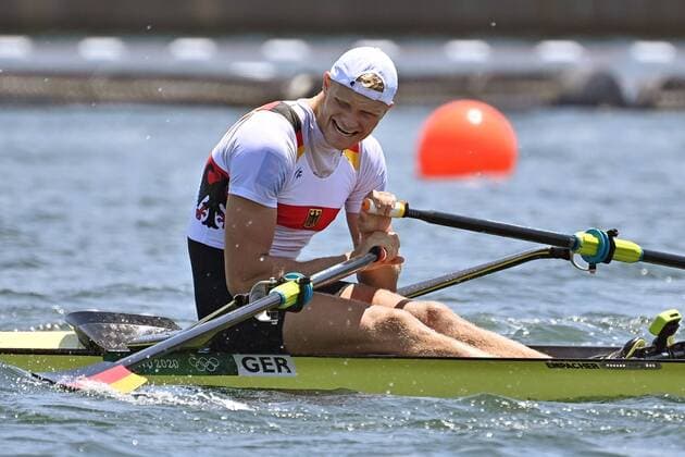 Bilder des Jahres 2021, Sport 07. Juli Sport Themen der Woche KW30 Sport Bilder des Tages Oliver ZEIDLER (GER),Aktion,verpasst das Finale, Enttaeuschung,Frust,enttaeuscht, frustriert,niedergeschlagen im Ziel. Semifinale,Halbfinale,M1x,Maenner Einer ,Men s Single Sculls. Rowing,Rudern,am 29.07.2021,Sea Forest Waterway. Olympische Sommerspiele 2020, vom 23.07. - 08.08.2021 in Tokio Japan. Â