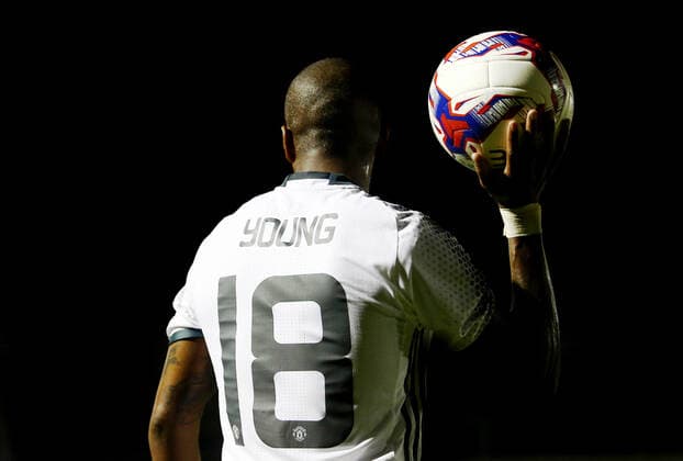 Mandatory Credit: Photo by Matt West BPI Shutterstock (5901929ax) Ashley Young of Manchester United, ManU prepares to take a throw in during the EFL Cup Third Round match between Northampton Town and Manchester United played at the Sixfields Stadium, Northampton on 21st September 2016 Football - EFL Cup 2016 17 Third Round Northampton Town v Manchester United Sixfields Stadium, Northampton, United Kingdom - 21 Sep 2016 EDITORIAL USE ONLY No use with unauthorised audio, video, data, fixture lists, club league logos or live services. Online in-match use limited to 75 images, no video emulation. No use in betting, games or single club league player publications. Football - EFL Cup 2016 17 Third Round Northampton Town v Manchester United Sixfields Stadium, Northampton, United Kingdom - 21 Sep 2016 EDITORIAL USE ONLY No use with unauthorised audio, video, data, fixture lists, club league logos or live services. Online in-match use limited to 75 images, no video emulation. No use in betting, games or single club league player publications. Copyright: xMattxWest BPI Shutterstockx 5901929ax