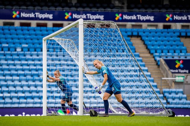 220621 Goalkeeper Sunniva Skoglund of the Norwegian women s national football team during a training session on June 21, 2022 in Oslo. Photo: Vegard Grott BILDBYRAN kod VG VG0303 bbeng fotboll football soccer fotball press event mixed zone pressetreff norge norway dam precamp Copyright: VEGARDxGRoTT BB220621VG036