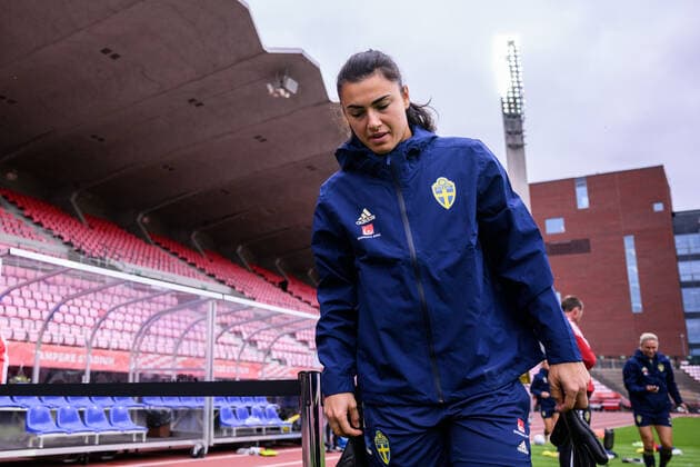 220905 goalkeeper Zecira Musovic of the Swedish women s national football team at a training session on September 5, 2022 in Tampere. Photo: Jesper Zerman BILDBYRAN COP 234 JZ0233 fotboll football soccer fotball vm-kval kval fifa womens world cup qualifier qualifier sverige sweden dam bbeng Copyright: JESPERxZERMAN BB220905JZ003