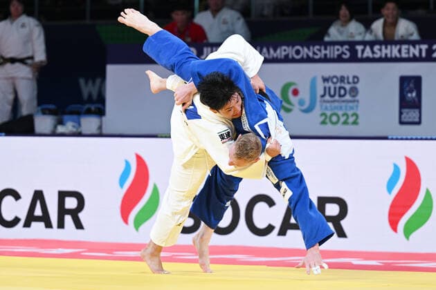 Goki Tajima (JPN), OCTOBER 13, 2022 - Judo : World Judo Championships Tashkent 2022 Team quarterfinal match at Humo Arena in Tashkent, Uzbekistan. Noxthirdxpartyxsales (201100506)