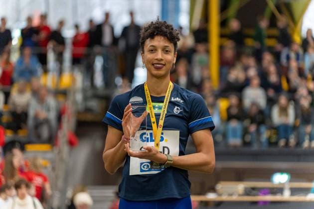 Bilder des Jahres 2023, Sport 02 Februar Sport Themen der Woche KW07 Sport Bilder des Tages Mihambo Malaika (LG Kurpfalz, 2), Leichtathletin des Jahres, GER, Leichtathletik, Deutsche Meisterschaften, Dortmund, 19.02.2023, GER, Leichtathletik, Deutsche Meisterschaften, Dortmund, 19.02.2023 Dortmund Copyright: xStefanxMayerx EP_SMR