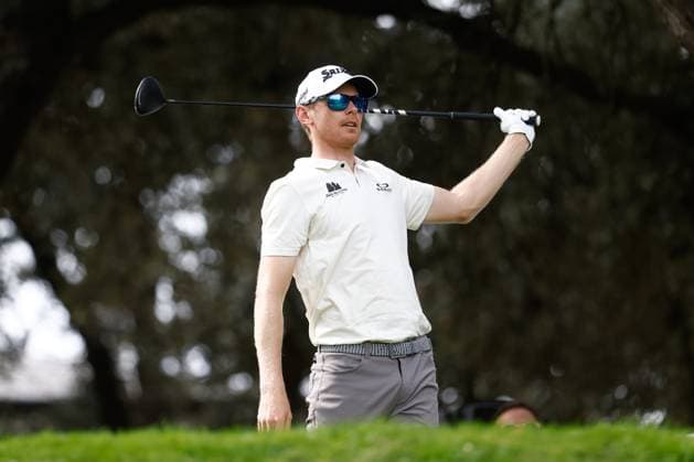 October 13, 2023, MADRID, MADRID, SPAIN: Sebastian Soderberg of Switzerland in action during Acciona Open de Espana, Round 2, Golf tournament celebrated at Club de Campo on October 13, 2023, in Madrid, Spain. MADRID SPAIN - ZUMAa181 20231013_zaa_a181_031 Copyright: xOscarxJ.xBarrosox