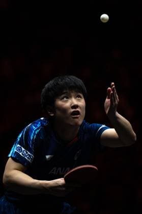 (241003) -- BEIJING, Oct. 3, 2024 -- Harimoto Tomokazu of Japan serves to Truls Moregard of Sweden during the men s singles round of 16 match at 2024 World Table tennis, Tischtennis (WTT) China Smash in Beijing, China, Oct. 3, 2024. ) (SP)CHINA-BEIJING-TABLE TENNIS-WTT-CHINA SMASH-MEN S SINGLES (CN) XiaoxYijiu
