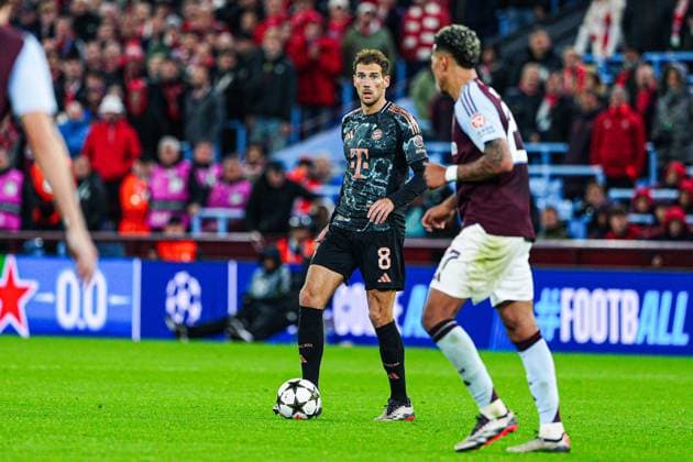 Leon Goretzka (FC Bayern Muenchen, 08) ENG, Aston Villa vs. FC Bayern Muenchen, Fussball, UEFA Champions League, Spieltag 2, Spielzeit 2024 25, 02.10.2024 ENG, Aston Villa vs. FC Bayern Muenchen, Fussball, UEFA Champions League, Spieltag 2, Spielzeit 2024 25, 02.10.2024 Birmingham Copyright: xEibner-Pressefoto MarcelxvonxFehrnx EP_MFN