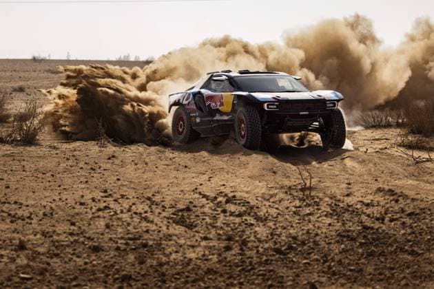 Bilder des Jahres 2024, Sport 10 Oktober Sport Themen der Woche KW40 203 SAINZ Carlos (spa), CRUZ Lucas (spa), Ford M Ford Raptor, FIA W2RC, Ultimate, action during the Private Test of the 2024 Rallye du Maroc, 5th round of the 2024 FIA W2RC, from October 3 to 4, 2024 in Marrakech, Morocco - W2RC - RALLYE DU MAROC 2024 DPPI Panoramic 241004_Rallye_du_Maroc__DE33772