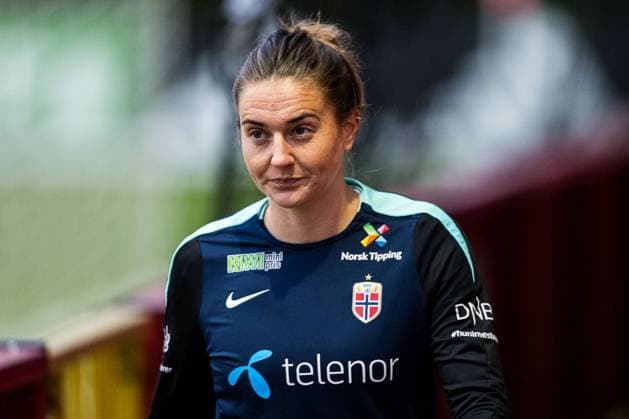 241128 Vilde Boe Risa of the Norwegian women s national football team during a training session on November 28, 2024 in Larne. Photo: Marius Simensen BILDBYRAN COP 238 bbeng dam football fotball fotboll norge norway practice soccer training trening träning uefa women s EURO Qualifier, EM, Europameisterschaft Copyright: MARIUSxSIMENSEN BB241128ZL006