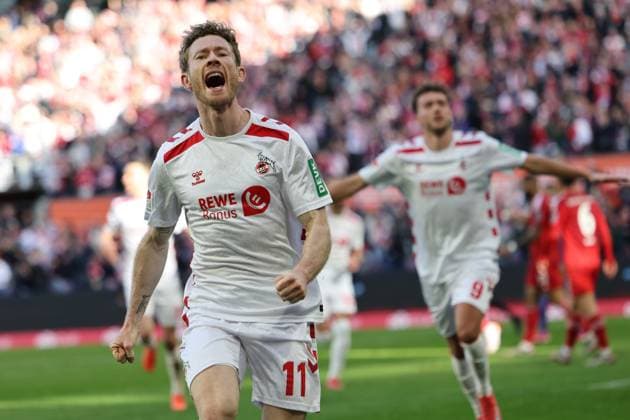 Bilder des Jahres 2025, Sport 02 Februar Sport Themen der Woche KW08 Sport Bilder des Tages GER, 2.FBL, 1. FC Koeln vs. Fortuna Duesseldorf 23.02.2025, Rheinenergie Stadion, Koeln, GER, 2.FBL, 1. FC Koeln vs. Fortuna Duesseldorf , im Bild: 1:0 fuer Koeln Torjubel Jubel Jubellauf, Torschuetze Florian Kainz (FC Koeln 11),