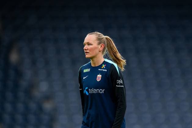250224 Frida Maanum of the Norwegian women s national football team during a training session on February 24, 2025 in Stavanger. Photo: Vegard Grott BILDBYRAN kod VG VG0717 bbeng fotboll football soccer fotball norge norway women dam nations league träning practice training trening Copyright: VEGARDxGRoTT BB250224VG026