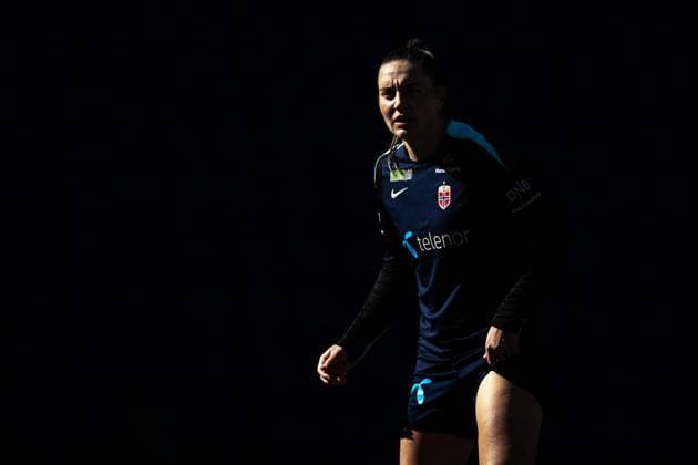 250407 Vilde Boe Risa of the Norwegian women s national football team during a training session on April 7, 2025 in Oslo. Photo: Vegard Grott BILDBYRAN kod VG VG0746 bbeng fotboll football soccer fotball norge norway women dam nations league träning practice training trening Copyright: VEGARDxGRoTT BB250407VG020