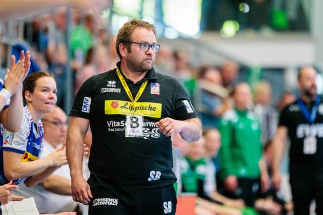 Steffen Birkner (HSG Blomberg-Lippe, Trainer) GER, HSG Blomberg-Lippe vs. VfL Oldenburg, Handball, 1. Bundesliga Frauen, Play-Offs, Viertelfinale, Spiel 1, Spielzeit 2024 2025, 19.04.2025 GER, HSG Blomberg-Lippe vs. VfL Oldenburg, Handball, 1. Bundesliga Frauen, Play-Offs, Viertelfinale, Spiel 1, Spielzeit 2024 2025, 19.04.2025 Blomberg Copyright: xEibner-Pressefoto JanxRollingerx EP_JSK