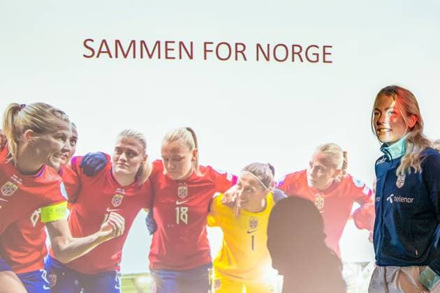 250616 Guro Bergsvand of the Norwegian women s national football team during a presentation of the squad selection ahead of the UEFA Women s Euro at a press conference, PK, Pressekonferenz on June 16, 2025 in Oslo. Photo: Vegard Grott BILDBYRAN kod VG VG0768 bbeng fotball fotboll football soccer women dam norge norway press conference pressekonferanse UEFA EURO, EM, Europameisterschaft,Fussball em kvinner em 2025 Copyright: VEGARDxGRoTT BB250616VG004