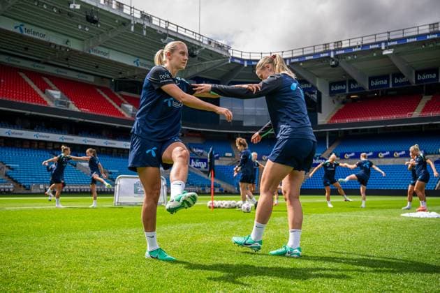 250623 Lisa Naalsund of the Norwegian women s national football team during a training session on June 23, 2025 in Oslo. Photo: Vegard Grott BILDBYRAN kod VG VG0769 bbeng fotboll football soccer fotball norge norway women dam träning practice training trening pre-camp precamp Copyright: VEGARDxGRoTT BB250623VG007