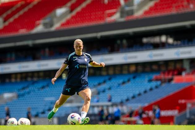 250623 Lisa Naalsund of the Norwegian women s national football team during a training session on June 23, 2025 in Oslo. Photo: Vegard Grott BILDBYRAN kod VG VG0769 bbeng fotboll football soccer fotball norge norway women dam träning practice training trening pre-camp precamp Copyright: VEGARDxGRoTT BB250623VG089