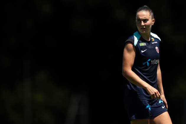 250629 Vilde Boe Risa of the Norwegian women s national football team during a training session ahead of the UEFA Women s Euro 2025 on June 29, 2025 in Neuchatel. Photo: Vegard Grott BILDBYRAN kod VG VG0774 bbeng fotboll football soccer fotball fotbolls-em fotball em europamästerskap em uefa womens euro em 2025 träning practice training trening norge norway dam day -3 Copyright: VEGARDxGRoTT BB250629VG014