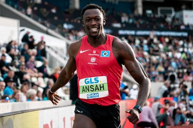 Owen Ansah (Hamburger SV, 100m Maenner), GER, Leichtathletik, Athletics, Deutsche Meisterschaft, Die Finals, 02.08.2025, GER, Leichtathletik, Athletics, Deutsche Meisterschaft, Die Finals, 02.08.2025 Dresden Copyright: xStefanxMayerx EP_SMR