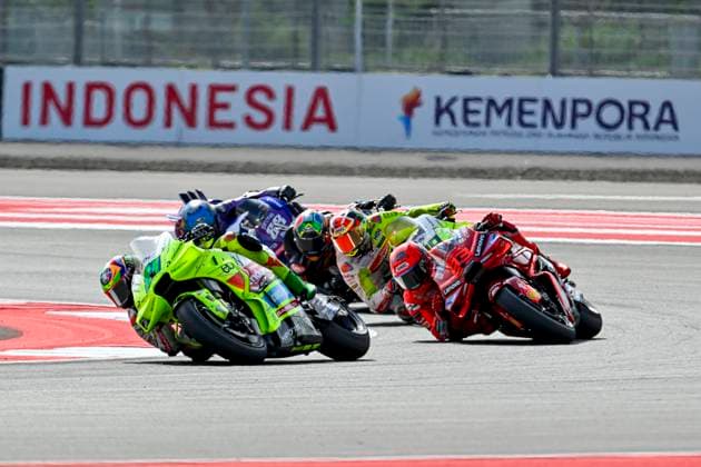 MOTO - MOTO GP - GRAND PRIX OF INDONESIA 2026 21 MORBIDELLI Franco (ita), Pertamina Enduro VR46 Racing Team, Ducati Desmosedici GP24, action with 93 MARQUEZ Marc (spa), Ducati Lenovo Team, Ducati Desmosedici GP25 during the 2025 MotoGP Pertamina Grand Prix of Indonesia on the Mandalika circuit from October 3 to 5, At West Nusa Tenggara, Indonesia - West Nusa TenggaraIndonesia Copyright: xGIGIxSOLDANOx