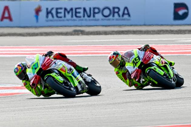 MOTO - MOTO GP - GRAND PRIX OF INDONESIA 2026 21 MORBIDELLI Franco (ita), Pertamina Enduro VR46 Racing Team, Ducati Desmosedici GP24, action with 49 DI GIANNANTONIO Fabio, Pertamina Enduro VR46 Racing Team, Ducati Desmosedici GP25 during the 2025 MotoGP Pertamina Grand Prix of Indonesia on the Mandalika circuit from October 3 to 5, At West Nusa Tenggara, Indonesia - West Nusa TenggaraIndonesia Copyright: xGIGIxSOLDANOx