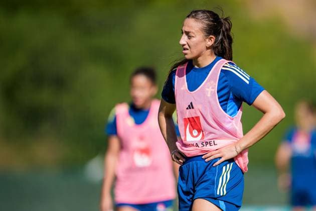 251022 Rosa Kafaji of the Swedish women s national football team on October 22, 2025 in Benahavis. Photo: Ludvig Thunman BILDBYRAN kod LT LT0733 fotboll football soccer fotball träning practice training sverige sweden dam bbeng Copyright: LUDVIGxTHUNMAN BB251022LT039