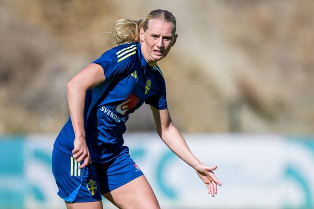 251022 Stina Blackstenius of the Swedish women s national football team on October 22, 2025 in Benahavis. Photo: Ludvig Thunman BILDBYRAN kod LT LT0733 fotboll football soccer fotball träning practice training sverige sweden dam bbeng Copyright: LUDVIGxTHUNMAN BB251022LT044