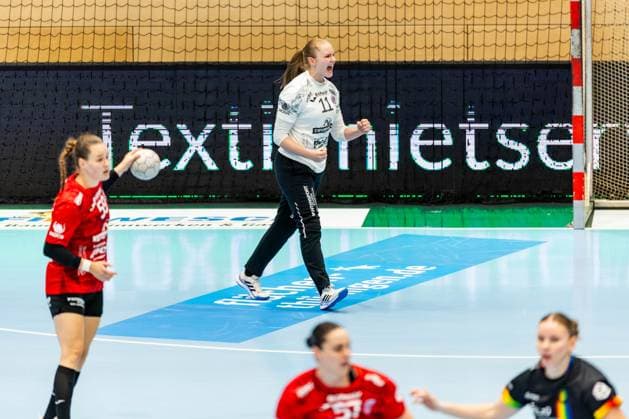 25.10.2025, GER, Handball, Frauen, Saison 2025 2026, Alsco 1.Bl, 6.Spieltag, Thueringer HC - VfL Oldenburg Laura Kuske (Thueringer HC,11) 99947 Bad Langensalza Salza Halle Sporthalle Mehrz Thüringen Deutschland