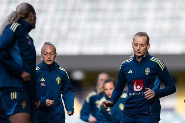 251027 Stina Blackstenius of the Swedish women s national football team during a training session on October 27, 2025 in Gothenburg. Photo: Mathias Bergeld BILDBYRAN kod MB MB1227 fotboll football soccer fotball nations league uefa womens nations league träning practice training sverige sweden dam bbeng Copyright: MATHIASxBERGELD BB251027MB021