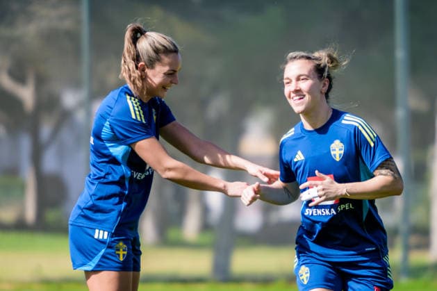 260226 Julia Zigiotti Olme of the Swedish women s national football team at a training session on February 26, 2026 in Albuferia. Photo: Ludvig Thunman BILDBYRAN kod LT LT0774 fotboll football soccer fotball träning practice training sverige sweden dam bbeng Copyright: LUDVIGxTHUNMAN BB260226LT014