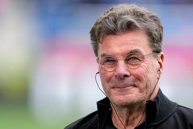 Dieter Hecking (Trainer, Cheftrainer, Wolfsburg), Einzelbild, Einzelfoto, Aktion, Action, Freude, freuen, freut sich, freundlich, fröhlich, glücklich, strahlend, optimistisch, 14.03.2026, Sinsheim (Deutschland), Fussball, Bundesliga, TSG 1899 Hoffenheim - VfL Wolfsburg, DFB DFL REGULATIONS PROHIBIT ANY USE OF PHOTOGRAPHS AS IMAGE SEQUENCES AND OR QUASI-VIDEO.