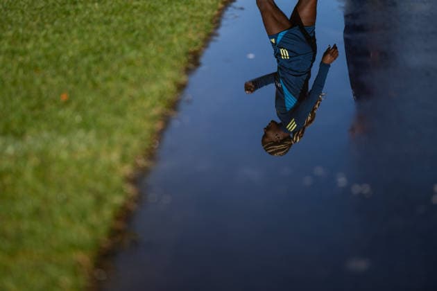 260416 Evelyn Ijeh of the Swedish women s national football team during a training session on April 16, 2026 in Gothenburg. Photo: Mathias Bergeld BILDBYRAN kod MB MB1364 fotboll football soccer fotball vm-kval kval fifa womens world cup qualifier qualifier träning practice training sverige sweden dam bbeng women kvinner Copyright: MATHIASxBERGELD BB260416MB002