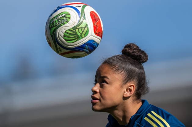 260416 Felicia Schröder of the Swedish women s national football team during a training session on April 16, 2026 in Gothenburg. Photo: Mathias Bergeld BILDBYRAN kod MB MB1364 fotboll football soccer fotball vm-kval kval fifa womens world cup qualifier qualifier träning practice training sverige sweden dam bbeng women kvinner Copyright: MATHIASxBERGELD BB260416MB022