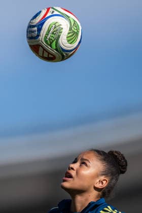 260416 Felicia Schröder of the Swedish women s national football team during a training session on April 16, 2026 in Gothenburg. Photo: Mathias Bergeld BILDBYRAN kod MB MB1364 fotboll football soccer fotball vm-kval kval fifa womens world cup qualifier qualifier träning practice training sverige sweden dam bbeng women kvinner Copyright: MATHIASxBERGELD BB260416MB025