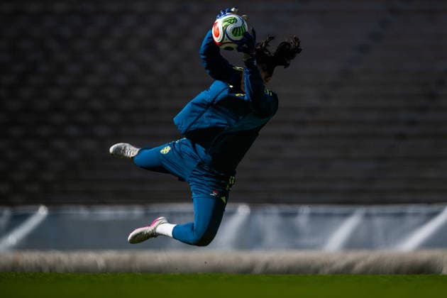 260416 Goalkeeper Zecira Musovic of the Swedish women s national football team during a training session on April 16, 2026 in Gothenburg. Photo: Mathias Bergeld BILDBYRAN kod MB MB1364 fotboll football soccer fotball vm-kval kval fifa womens world cup qualifier qualifier träning practice training sverige sweden dam bbeng women kvinner Copyright: MATHIASxBERGELD BB260416MB034