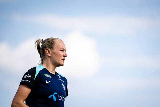 260417 Frida Maanum of the Norwegian women™s national football team during a training session on April 17, 2026 in Ptuj. Photo: Marius Simensen BILDBYRAN Cop 238 bbeng dam fifa women s world cup qualifier football fotball fotboll norge norway practice soccer training trening träning Copyright: MARIUSxSIMENSEN BB260417BB195