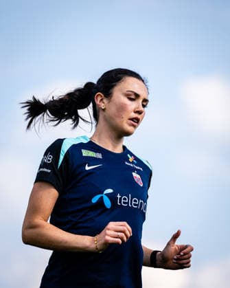 260417 Ingrid Syrstad Engen of the Norwegian women™s national football team during a training session on April 17, 2026 in Ptuj. Photo: Marius Simensen BILDBYRAN Cop 238 bbeng dam fifa women s world cup qualifier football fotball fotboll norge norway practice soccer training trening träning Copyright: MARIUSxSIMENSEN BB260417BB212